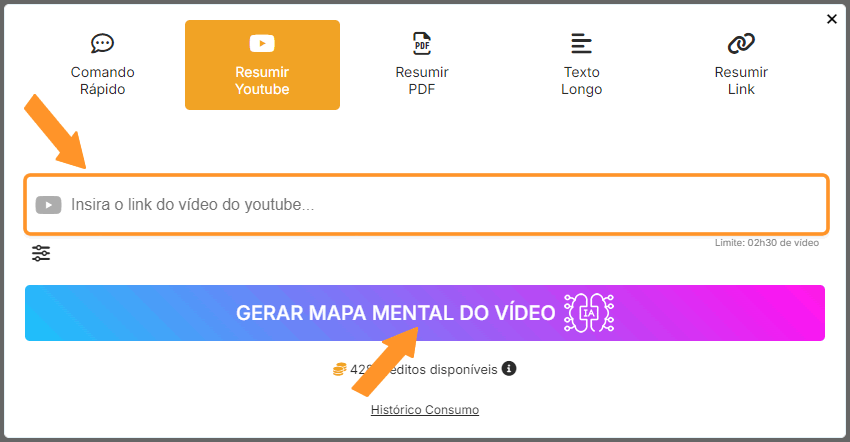 gerar resumo video em mapa mental